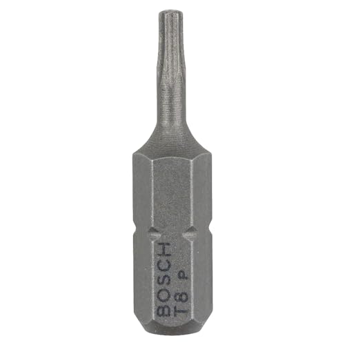 Bosch Professional Bit Extra-Hart für Innen-Torx-Schrauben (T8, Länge: 25 mm, 3 Stück), 2607001601 von Bosch