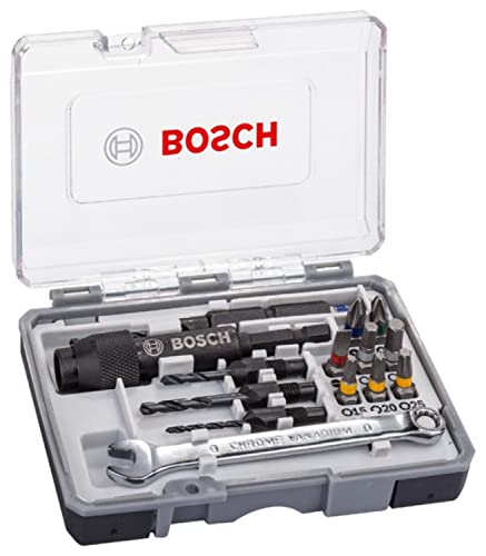 Bosch Professional 20tlg. Schrauberbit Set (Extra Hard, Zubehör für einfache Bohr- und Schraubarbeiten) Bosch Professional 20tlg. Schrauberbit Set (Extra Hard, Zubehör für einfache Bohr- und Schraubarbeiten) von Bosch Accessories