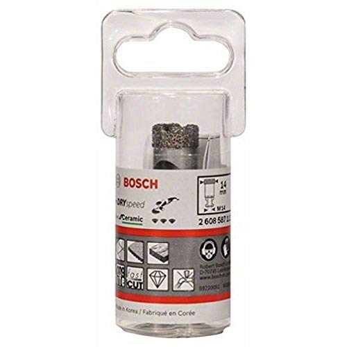 Bosch Professional 1x Diamanttrockenbohrer Dry Speed Best for Ceramic (für Trockenbohren von Hartkeramik, Ø 14 x 30 mm, Zubehör Winkelschleifer) von Bosch Accessories