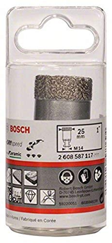 Bosch Accessories Bosch Professional 1x Diamanttrockenbohrer Dry Speed Best for Ceramic (für Trockenbohren von Hartkeramik, Ø 25 x 30 mm, Zubehör Winkelschleifer) von Bosch Accessories