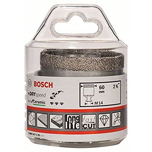 Bosch Professional 1x Diamanttrockenbohrer Dry Speed Best for Ceramic (für Trockenbohren von Hartkeramik, Ø 60 x 30 mm, Zubehör Winkelschleifer) von Bosch Accessories
