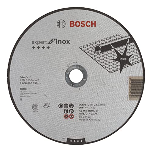Bosch Professional Accessories Professional 2608600096 Schleifzubehör Trennscheibe 230 x 2 mm gerade INO x, d=230 x 22,23 mm von Bosch Professional