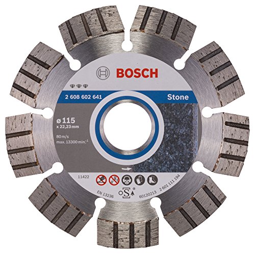 Bosch Professional Diamanttrennscheibe (für extrem hartes Gestein, Ø: 115 mm, Zubehör für Winkelschleifer), 115 x 22,23 x 2,2 x 12 mm von Bosch Professional