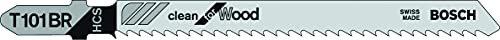 Bosch Professional 3 x Stichsägeblatt T 101 BR Clean for Wood (für weiches Holz, gerader Schnitt, Zubehör Stichsäge) von Bosch Professional