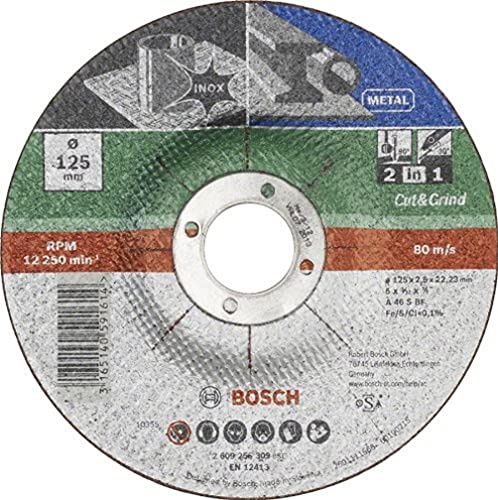 Bosch Accessories Bosch 2609256309 DIY Trennscheibe Inox/Metall 125 mm ø x 2.5 mm gekröpft von Bosch Accessories