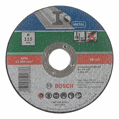 Bosch 2609256315 DIY Trennscheibe Metall 115 mm ø x 2.5 mm gerade von Bosch Accessories