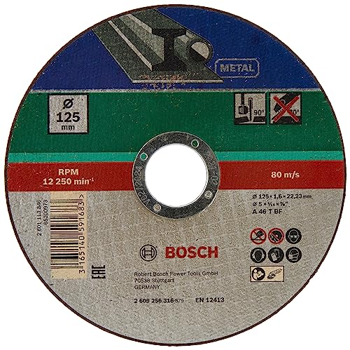 Bosch 2609256316 DIY Trennscheibe Metall 125 mm ø x 1,6 mm gerade von Bosch