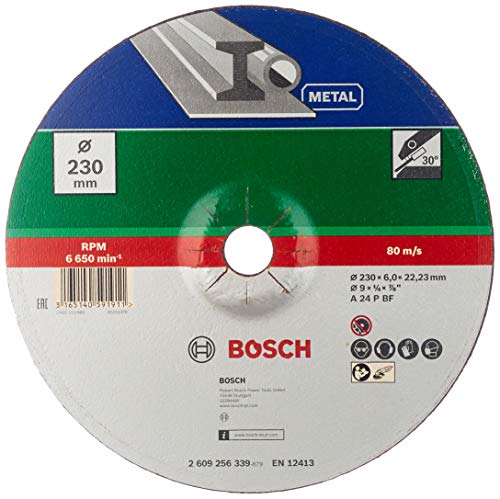 Bosch Accessories 2609256339 DIY Schruppscheibe Metall 230 mm ø x 6 mm gekröpft Bosch Accessories 2609256339 DIY Schruppscheibe Metall 230 mm ø x 6 mm gekröpft von Bosch