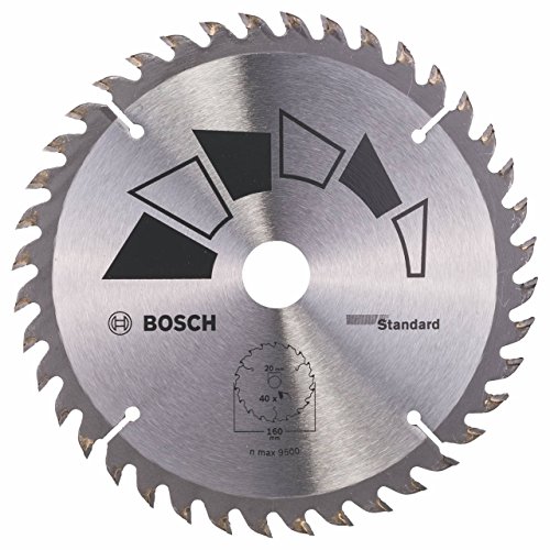 Bosch 1x Kreissägeblatt Standard (Sägeblatt für Holz, Ø 160 x 2.2/1.5 x 20/16 mm, 40 Zähne, ATB, mit 1x Reduzierring 16 mm, Zubehör Kreissäge) von Bosch Accessories