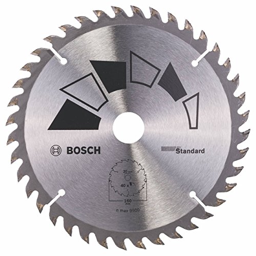 Bosch Accessories 1x Kreissägeblatt Standard (Sägeblatt für Holz, Ø 160 x 2.2/1.5 x 20/16 mm, 40 Zähne, ATB, mit 1x Reduzierring 16 mm, Zubehör Kreissäge) von Bosch