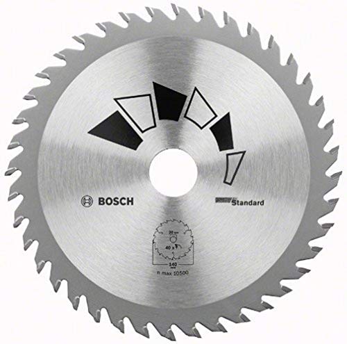 Bosch 1x Kreissägeblatt Standard (Sägeblatt für Holz, Ø 190 x 2.2/1.5 x 20/16 mm, 40 Zähne, ATB, mit 1x Reduzierring 16 mm, Zubehör Kreissäge) von Bosch Accessories