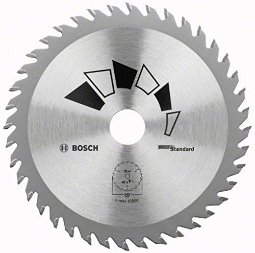 Bosch 1x Kreissägeblatt Standard (Sägeblatt für Holz, Ø 190 x 2.2/1.5 x 20/16 mm, 40 Zähne, ATB, mit 1x Reduzierring 16 mm, Zubehör Kreissäge) von Bosch