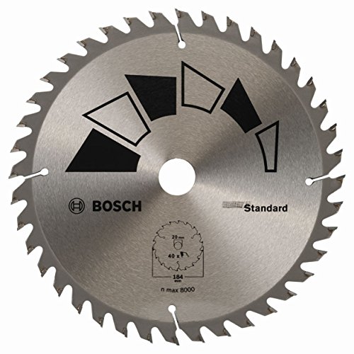 Bosch 1x Kreissägeblatt Standard (Sägeblatt für Holz, Ø 184 x 2.2/1.5 x 20/16 mm, 40 Zähne, ATB, mit 1x Reduzierring 16 mm, Zubehör Kreissäge) Bosch 1x Kreissägeblatt Standard (Sägeblatt für Holz, Ø 184 x 2.2/1.5 x 20/16 mm, 40 Zähne, ATB, mit 1x Reduzierring 16 mm, Zubehör Kreissäge) von Bosch