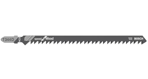 Bosch 5x T 344 D Speed for Wood Stichsägeblatt (für Weichholz, Bauholz, Länge 152 mm, Professional Zubehör Stichsäge) von Bosch
