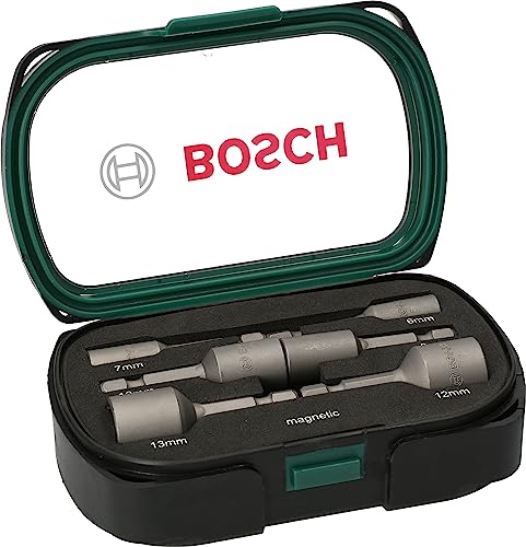 Bosch 6tlg. Steckschlüssel Set (1/4 Zoll Sechskantschaft, Ø 6-13 mm, Zubehör Bohrschrauber) von Bosch Accessories