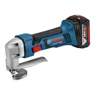 Bosch Professional 18V System Akku Blechschere GSC 18V-16 (inkl. 2x5.0 Ah Akku, Schnellladegerät, in L-BOXX 136) 0601926201 von Bosch Professional