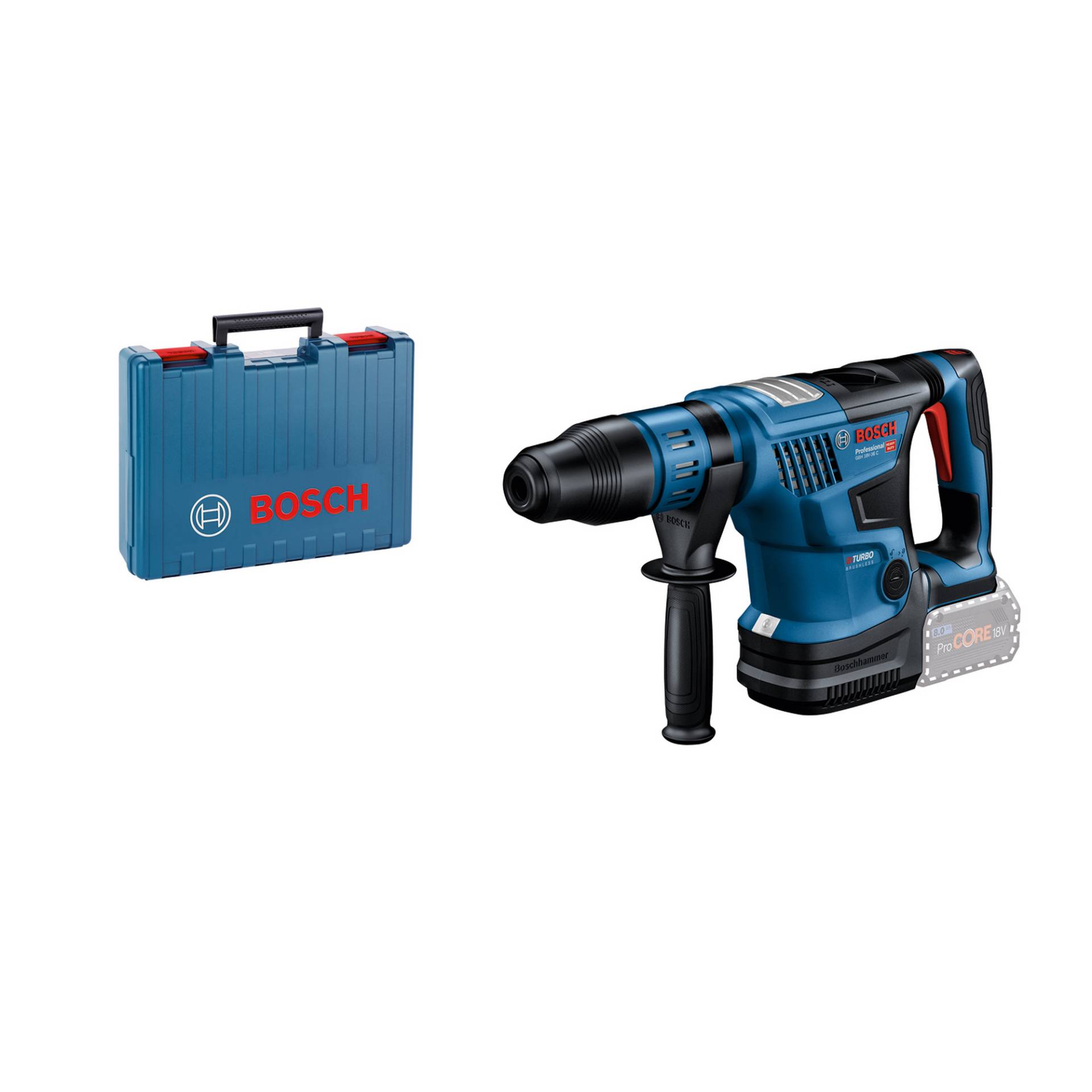 Bosch Akku-Bohrhammer 'GBH 18V-36 C Professional' Solo BITURBO mit SDS max in Koffer von Bosch