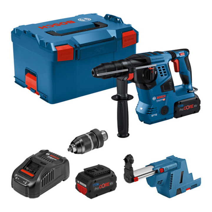 Bosch Akku Bohrhammer Schlagbohrer Gbh 18 V 28 Cf Sds Plus Staubabsaugung Blau  B-Ware von Bosch