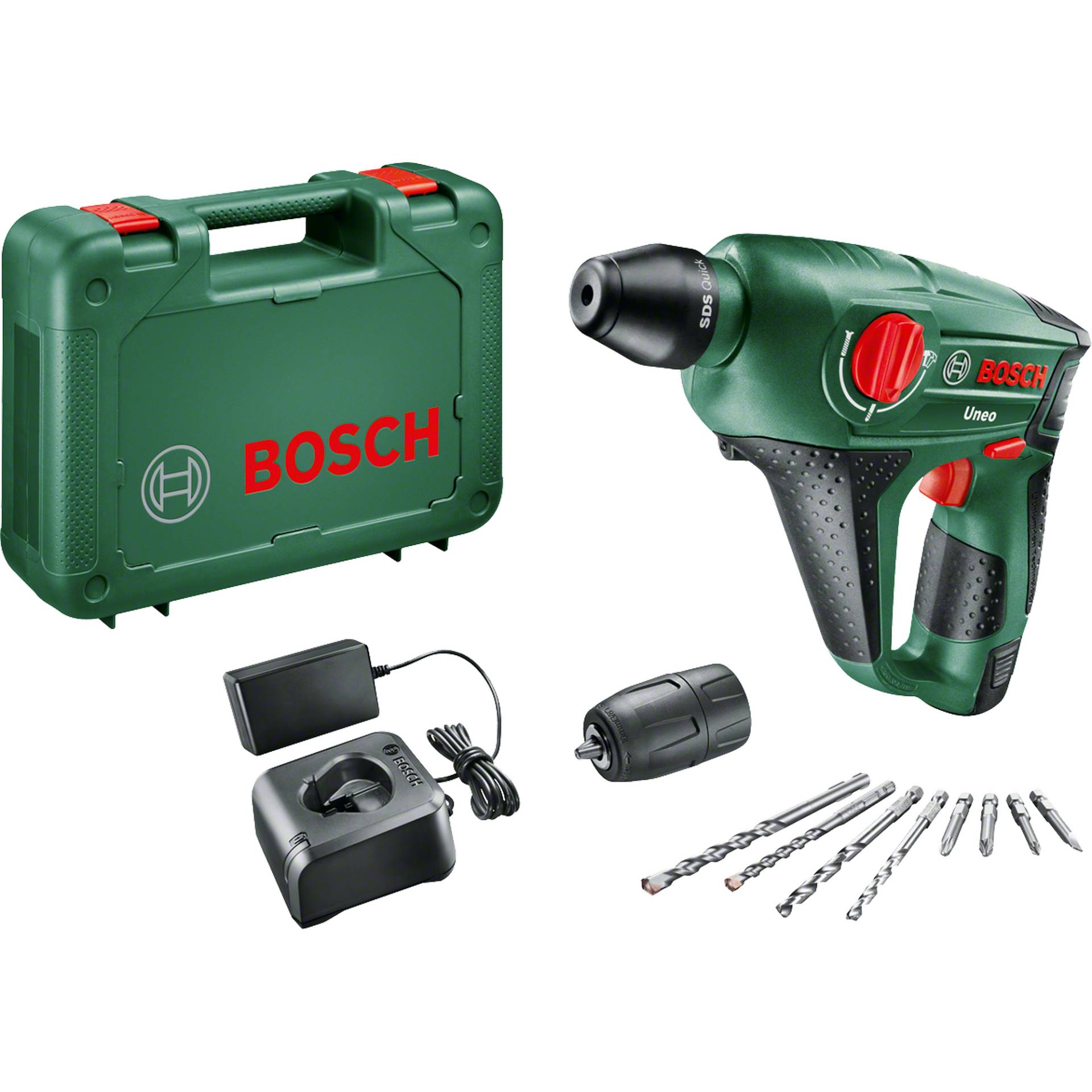 Bosch Akku-Bohrhammer 'Uneo' mit 2,5 Ah Akku und Ladegerät, in Koffer Bosch Akku-Bohrhammer 'Uneo' mit 2,5 Ah Akku und Ladegerät, in Koffer von Bosch