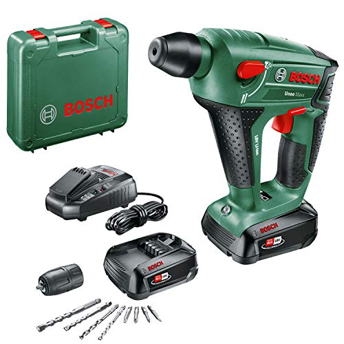 Bosch Akku Bohrhammer UneoMaxx (2 Akku, 18 Volt System, max. Bohrdurchmesser in Beton 10 mm, im Koffer) von Bosch