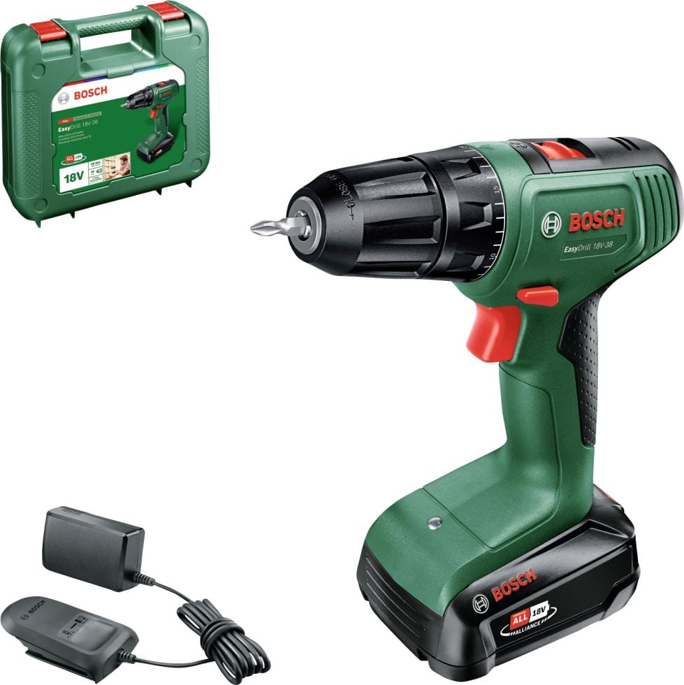 Bosch Akku-Bohrschrauber EasyDrill 18V-38 2,0 Ah mit Akku & Ladegerät von Bosch