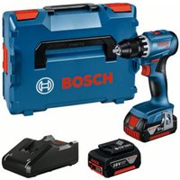 Bosch Akku-Bohrschrauber GSR 18V-45, 2 Akku GBA 18V 3.0Ah, Ladegerät u. L-BOXX von Bosch