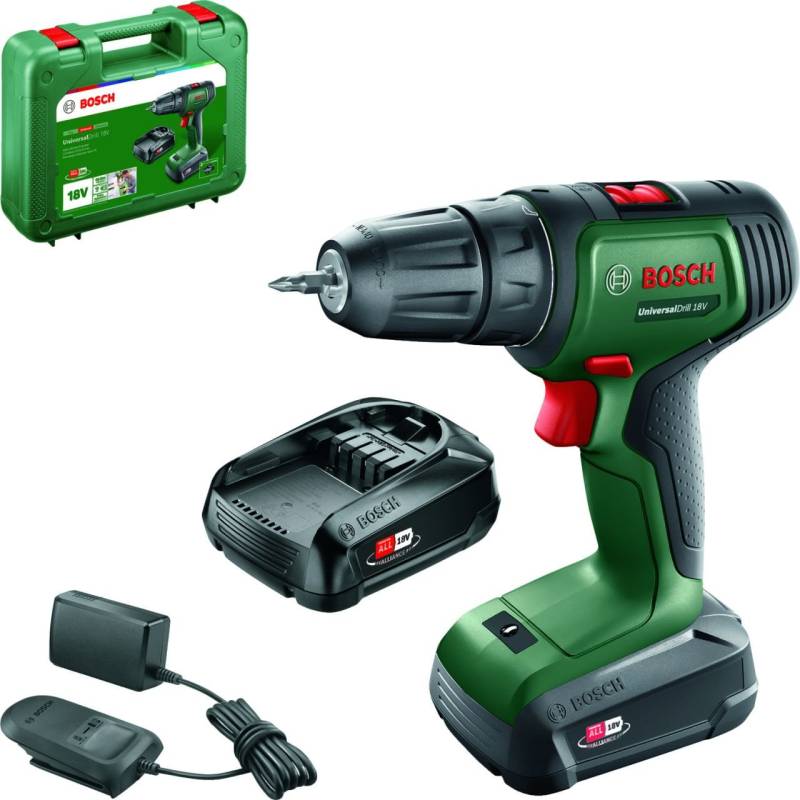 Bosch Akku-Bohrschrauber UniversalDrill 18 V mit 2 Akkus & Ladegerät von Bosch