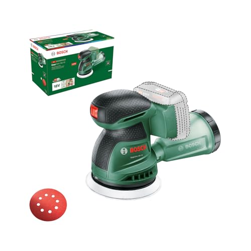 Bosch Akku-Exzenterschleifer EasyOrbit 18V-10 (Schleifen von kleinen bis mittelgroßen Holzoberflächen sowie lasierten und lackierten Oberflächen; Durchmesser: 125 mm; 18 Volt System; ohne Akku) von Bosch