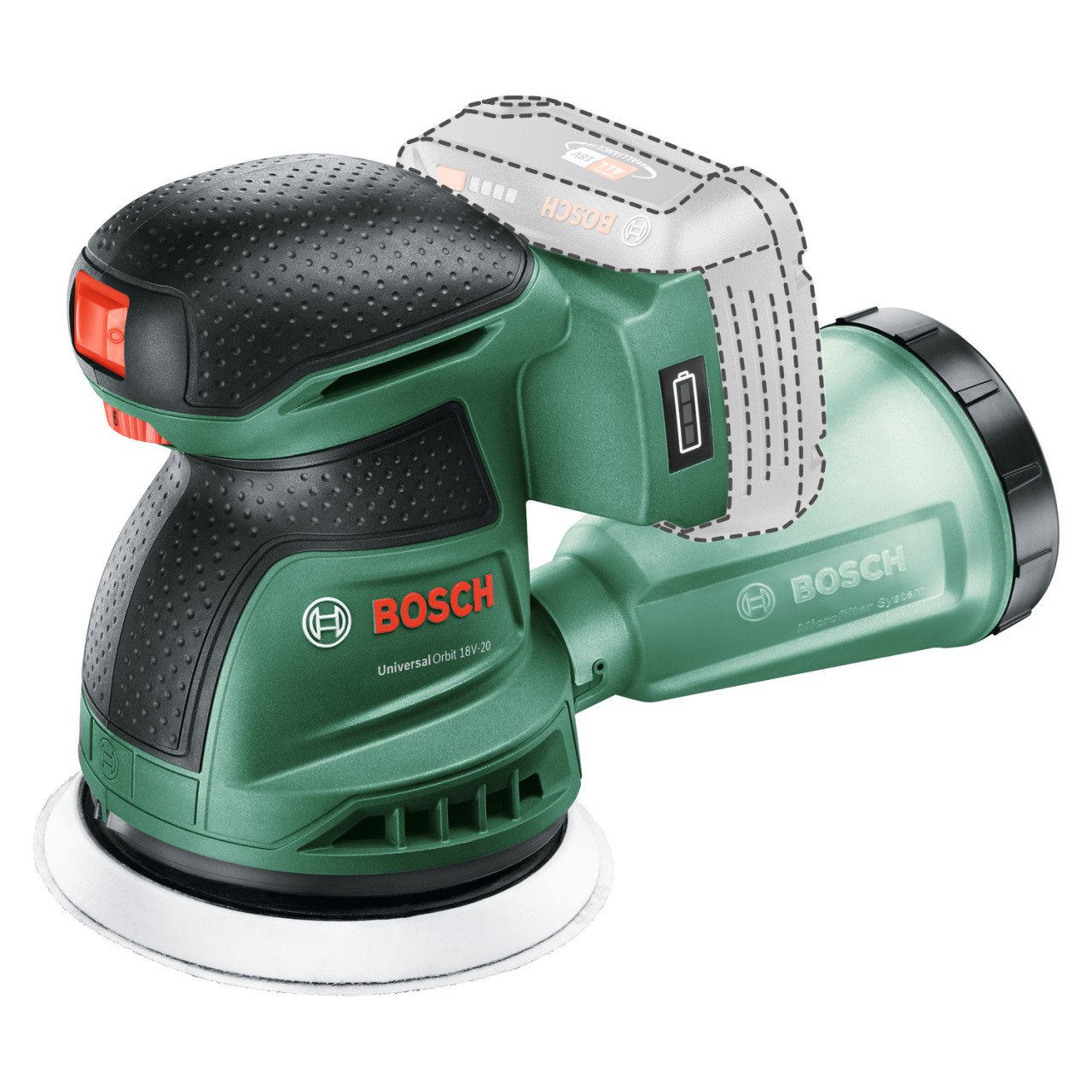 Bosch Akku-Exzenterschleifer UniversalOrbit 18V-20  Solo von Bosch