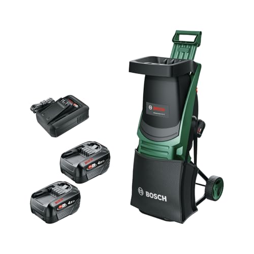 Bosch Akku-Häcksler UniversalShredder 2x18V-25 (Wendemesser, schneidet Äste bis 25 mm, bürstenloser Motor, OptiCut, Schnelleinlauftrichter, inkl. 2 x 18V 4,0Ah Akku, 28 l Auffangbeutel, Ladegerät) Bosch Akku-Häcksler UniversalShredder 2x18V-25 (Wendemesser, schneidet Äste bis 25 mm, bürstenloser Motor, OptiCut, Schnelleinlauftrichter, inkl. 2 x 18V 4,0Ah Akku, 28 l Auffangbeutel, Ladegerät) von Bosch
