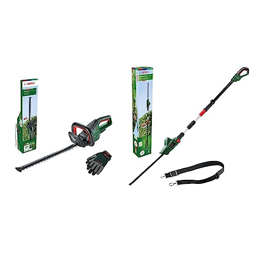 Bosch Akku-Heckenschere UniversalHedgeCut 18V-50 (ohne Akku, 18-Volt-System P4A & 06008B3001 Schnurlose Teleskop-Heckenschere UniversalHedgePole 18 (ohne Akku und Ladegerät) von Bosch