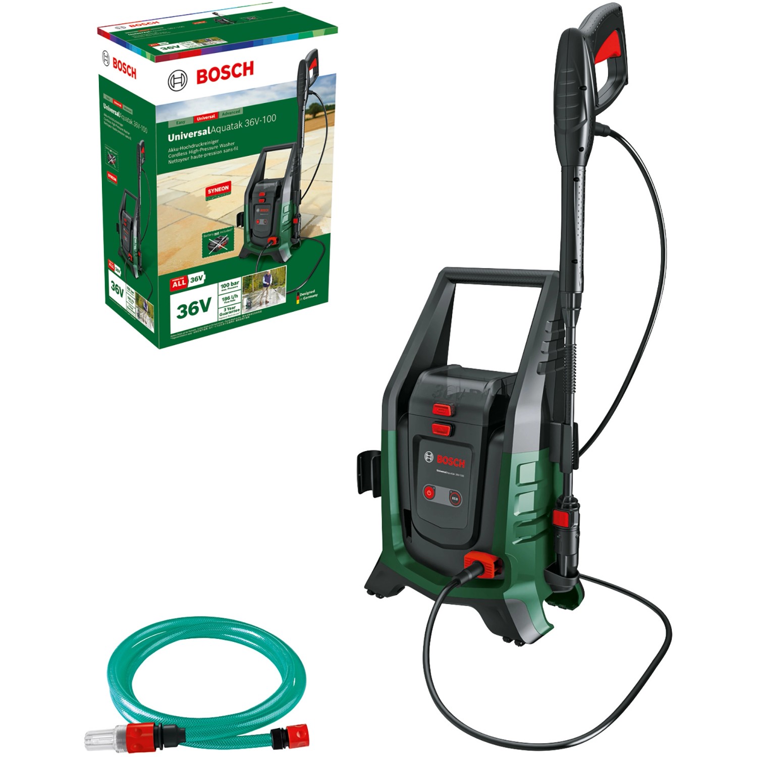 Bosch Akku-Hochdruckreiniger UniversalAquatak 36V-100 mit Selbstansaugset Solo Bosch Akku-Hochdruckreiniger UniversalAquatak 36V-100 mit Selbstansaugset Solo von Bosch