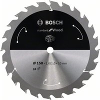 Bosch - Akku-Kreissägeblatt Standard for Wood, 150 x 1,6/1 x 10, 24 Zähne Bosch - Akku-Kreissägeblatt Standard for Wood, 150 x 1,6/1 x 10, 24 Zähne von Bosch