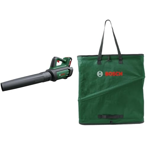 Bosch Akku-Laubbläser AdvancedLeafBlower 36V-750 (1x 2.0 Ah Akku) + Pop-Up-Sack, kompakt 60 l (Faltbarer Sack für praktisches Aufsammeln von Gartenabfällen) von Bosch
