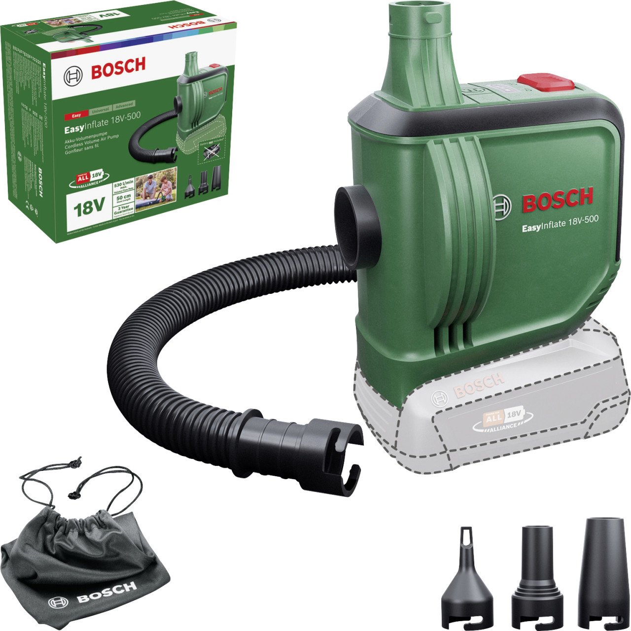 Bosch Akku-Luftpumpe EasyInflate 18V-500 Solo von Bosch