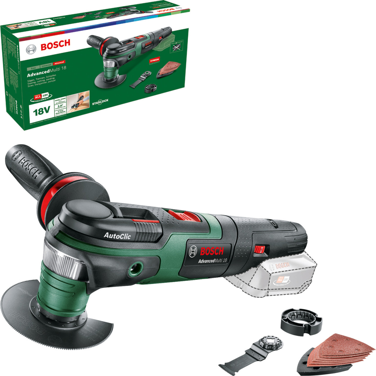 Bosch Akku-Multifunktionswerkzeug AdvancedMulti 18V ohne Akku von Bosch