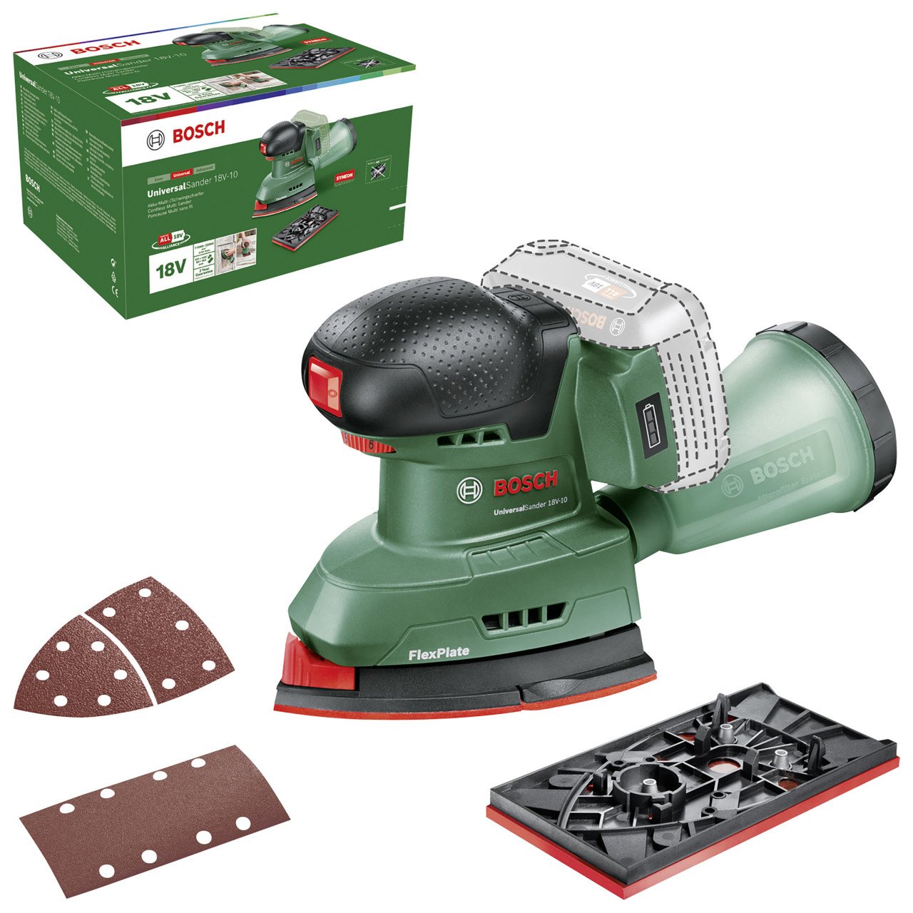 Bosch Akku Multischleifer UniversalSander 18 V-10 Solo von Bosch