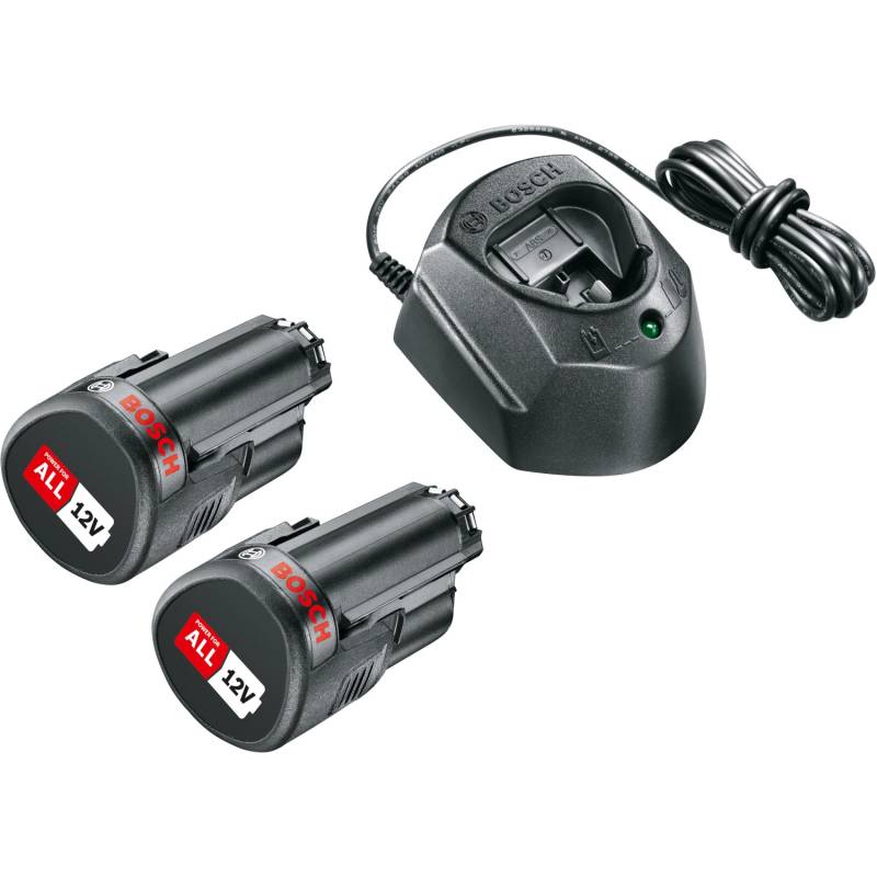 Bosch Akku-Set PBA 12 V/1,5 Ah inkl. Ladegerät und 2 Akkus von Bosch
