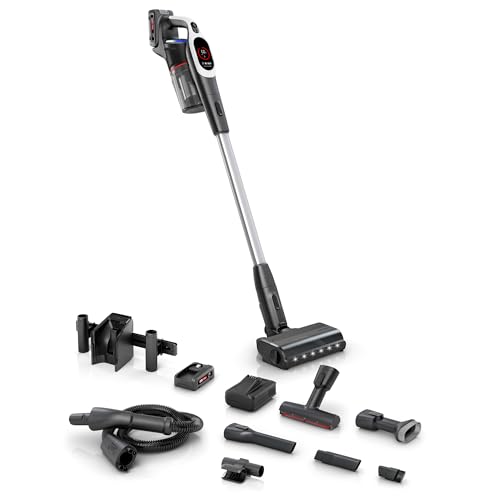 Bosch Akku-Staubsauger Unlimited 9 BTS942WQC, kabellos, MicroClean Technology, Display, Staubkomprimierung, HEPA-Filtersystem, 10 J. Motorgarantie, 2X 4Ah Akku, LED-Licht, Schnellladegerät, weiß von Bosch