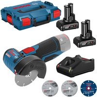 Bosch - Akku-Winkelschleifer gws 12V-76 ø 76 mm / 2x 4,0 Ah Akku + Ladegerät in L-Boxx von Bosch