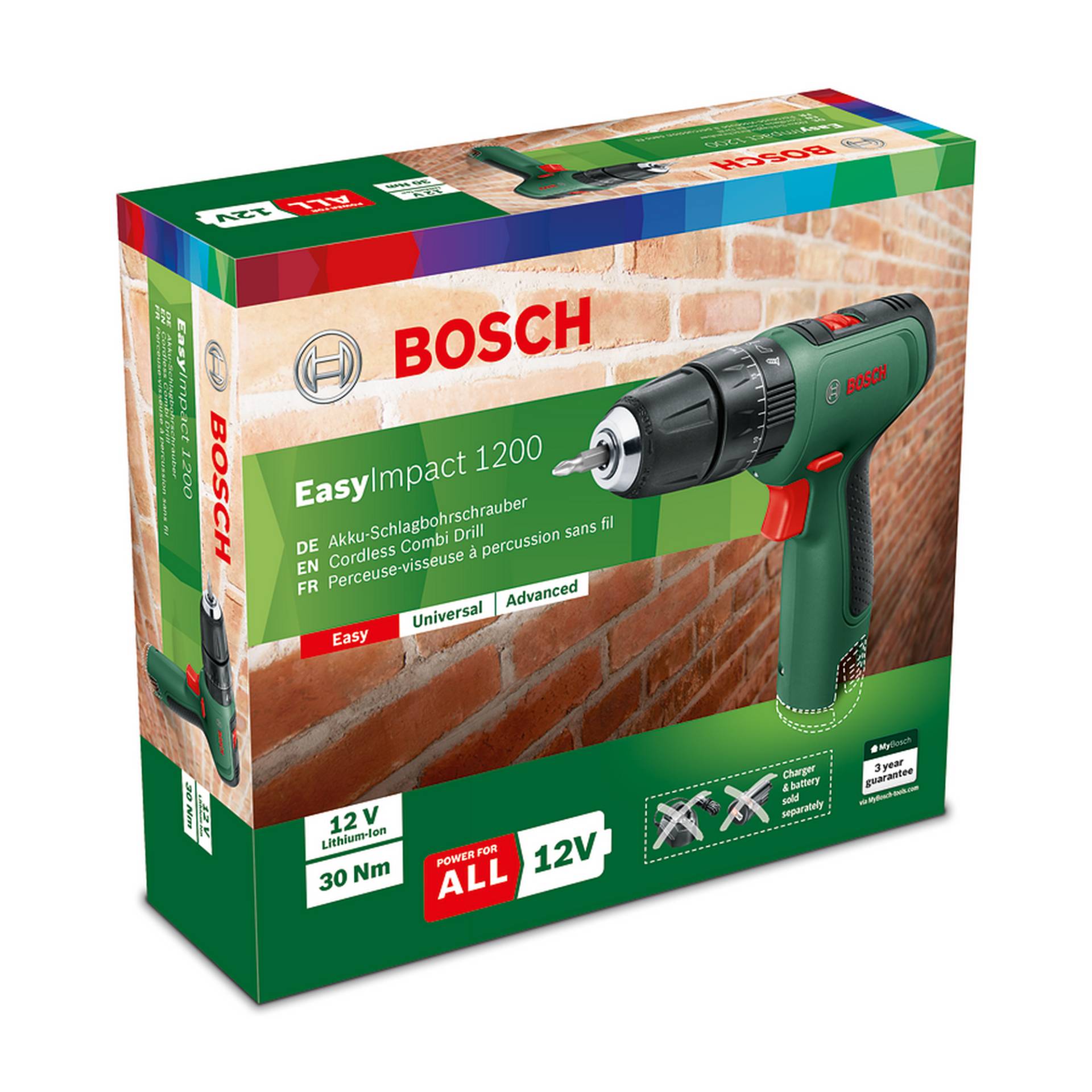 Bosch Akku-Zweigang-Schlagbohrschrauber 'EasyImpact 1200' ohne Akkupack Bosch Akku-Zweigang-Schlagbohrschrauber 'EasyImpact 1200' ohne Akkupack von Bosch