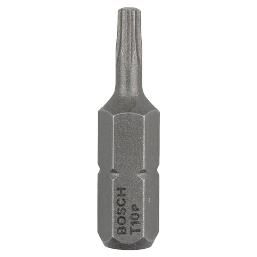 Bosch Professional Bit Extra-Hart für Innen-Torx-Schrauben (T10, Länge: 25 mm, 3 Stück), Cranberry, 2607001604 von Bosch Professional