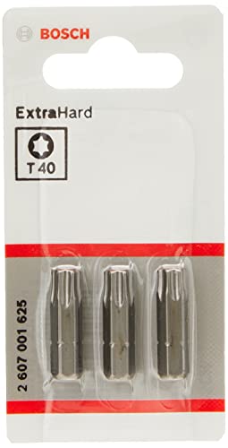 Bosch Accessories Bosch Professional Bit Extra-Hart für Innen-Torx-Schrauben (T40, Länge: 25 mm, 3 Stück) von Bosch Professional