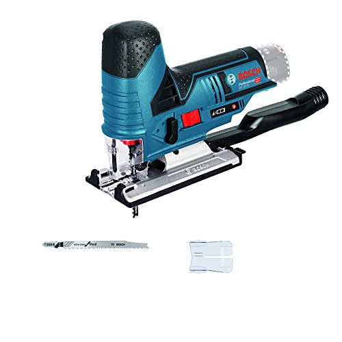 Bosch Professional 12V System Akku Stichsäge GST 12V-70 (inkl. 2x Sägeblatt, Gleitschuh, Spanreißschutz, Schnitttiefe in Holz: 70 mm, ohne Akkus und Ladegerät, im Karton) von Bosch Professional