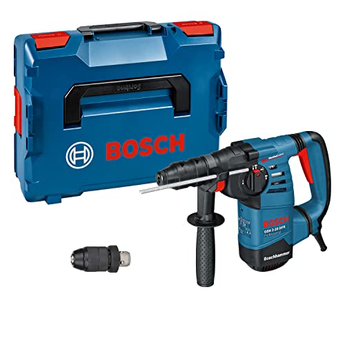 Bosch Professional Bohrhammer GBH 3-28 DRE (inkl. Tiefenanschlag 210 mm, Maschinentuch, Schnellwechselbohrfutter 13mm, Wechselfutter SDS plus, Zusatzhandgriff, Fettube, L-BOXX 136) von Bosch Professional