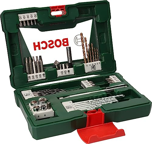 Bosch Accessories Bosch 48tlg. V-Line Titatium Bohrer und Bit Set (mit Magnetstab, für Holz, Stein und Metall, Zubehör Bohr- und Schraubwerkzeuge) von Bosch Accessories