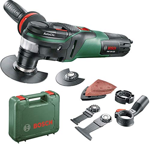 Bosch Multifunktionswerkzeug PMF 350 CES (350 Watt, für Starlock und Starlock Plus Zubehör, im Koffer) Schwarz, Grün von Bosch Home and Garden