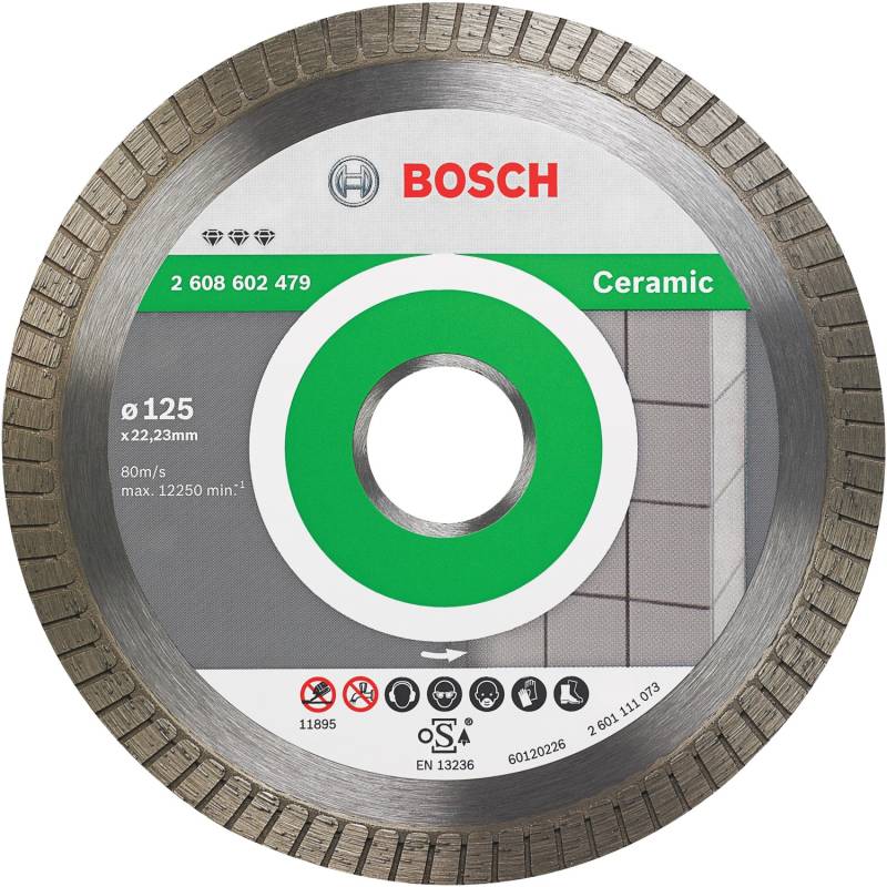 Bosch Diamanttrennscheibe Best for Ceramic Extra-Clean Turbo 125 mm von Bosch