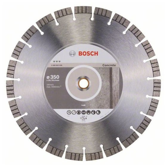 Bosch - Diamanttrennscheibe Best for Concrete, 350 x 20,00/25,40 x 3,2 x 15mm von Bosch