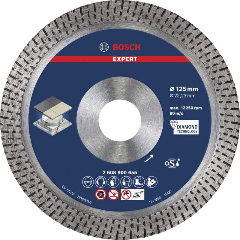 Bosch Expert HardCeramic Diamanttrennscheiben 125 x 22,23 x 1,4 x 10 mm von Bosch